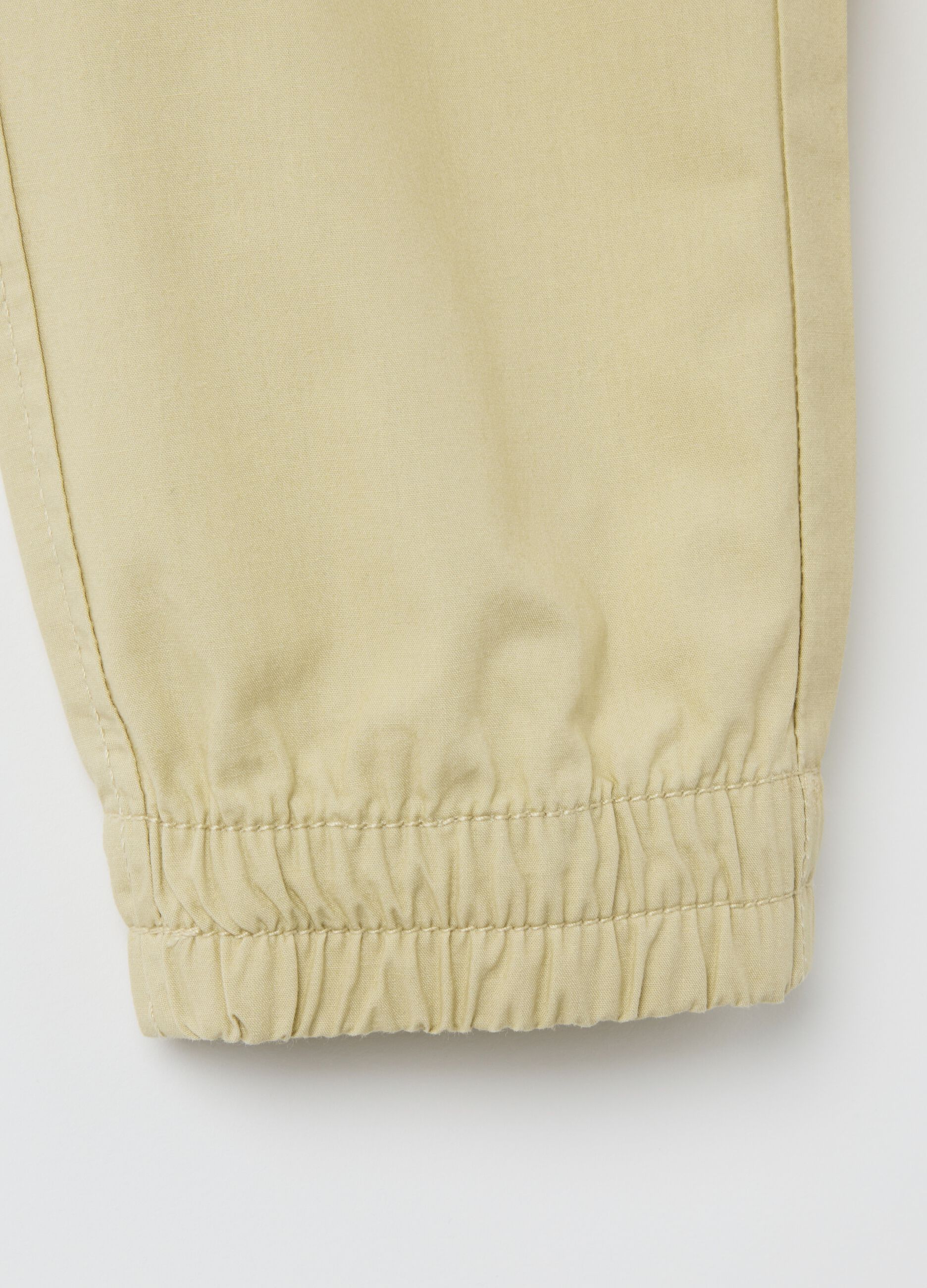 Boys’ beige regular-fit joggers in 100% cotton
