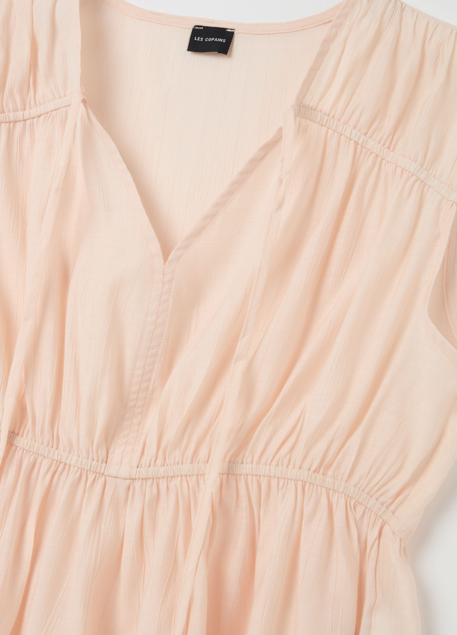 Blouse with V neck and laces