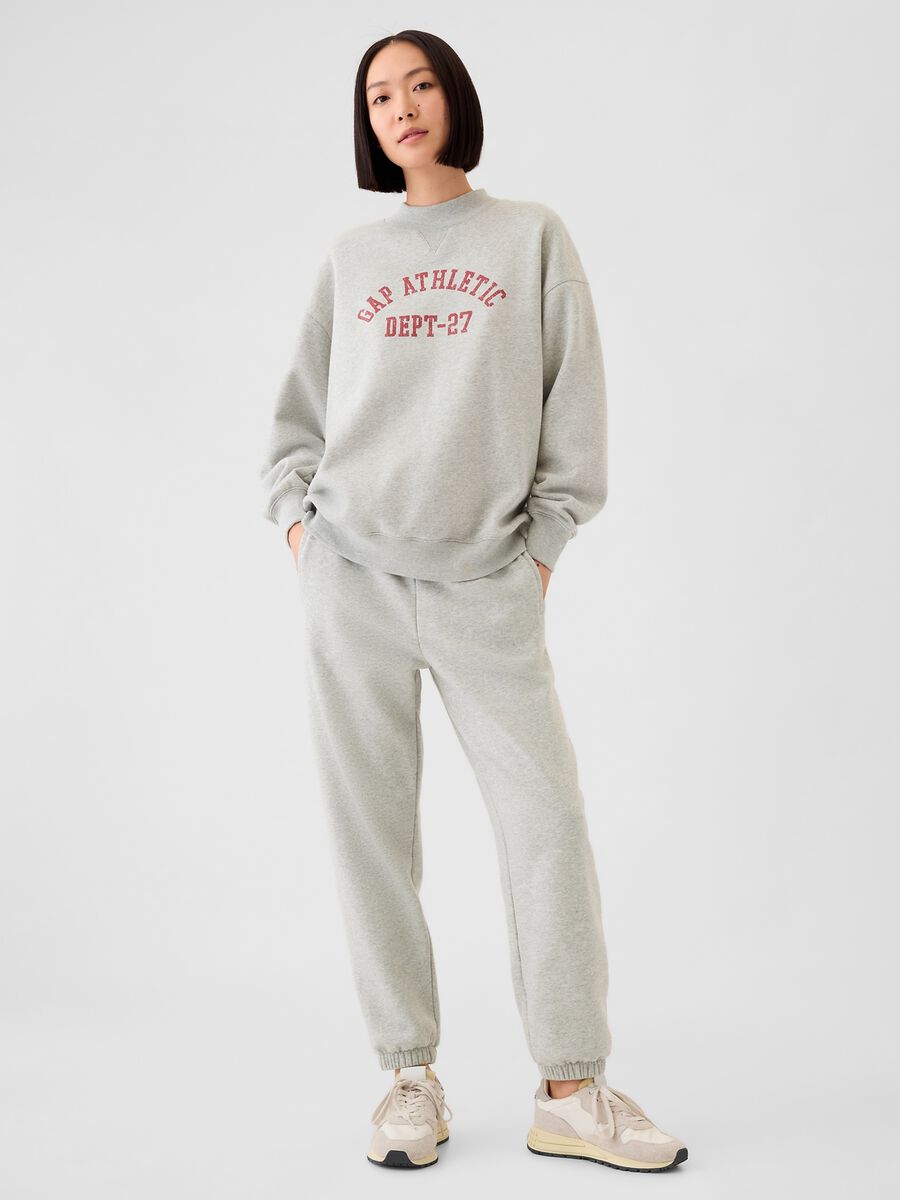 Felpa oversize mock neck con logo Athletic_1