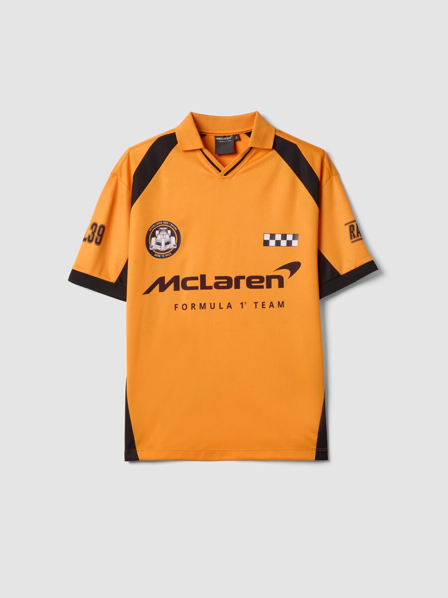 Orange short-sleeve polo shirt, regular fit_4