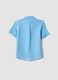 Light blue pure linen oversized shirt for boys_1
