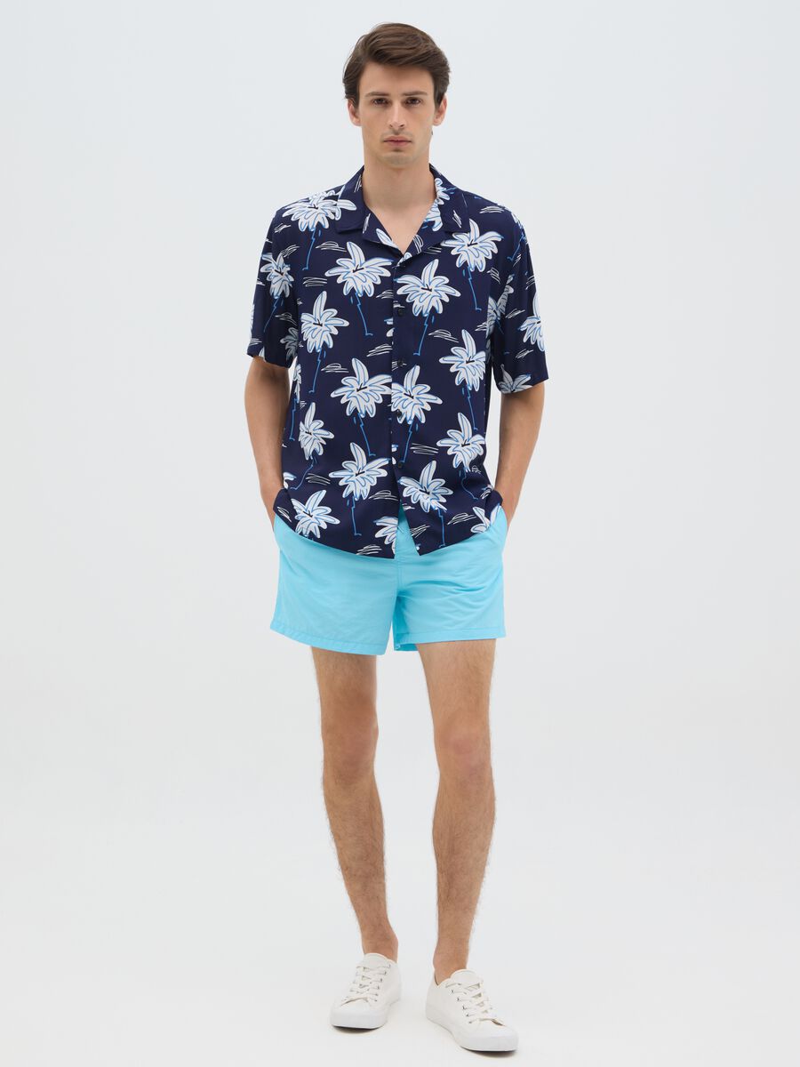 Boxer mare da uomo in misto azzurro regular fit_0