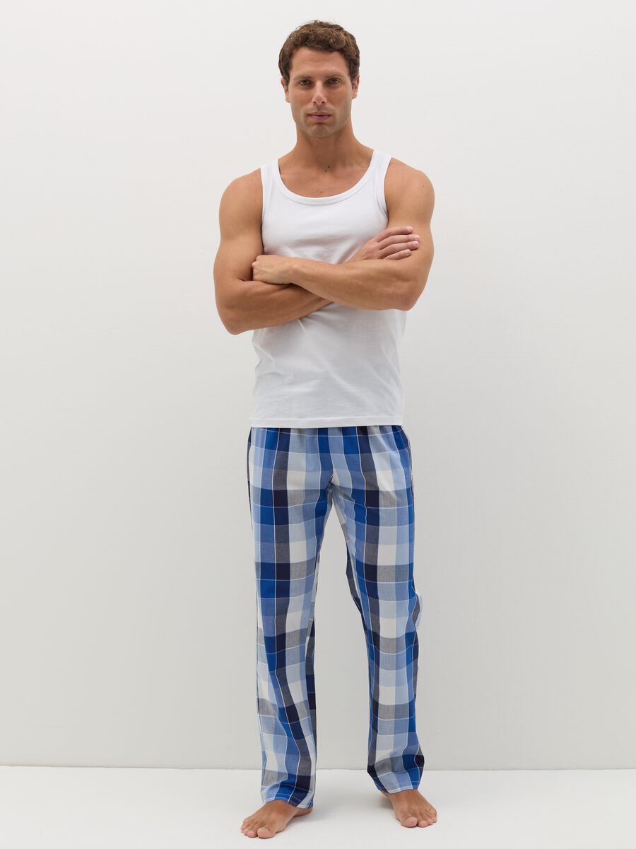 Pyjama trousers with print in cotton_0