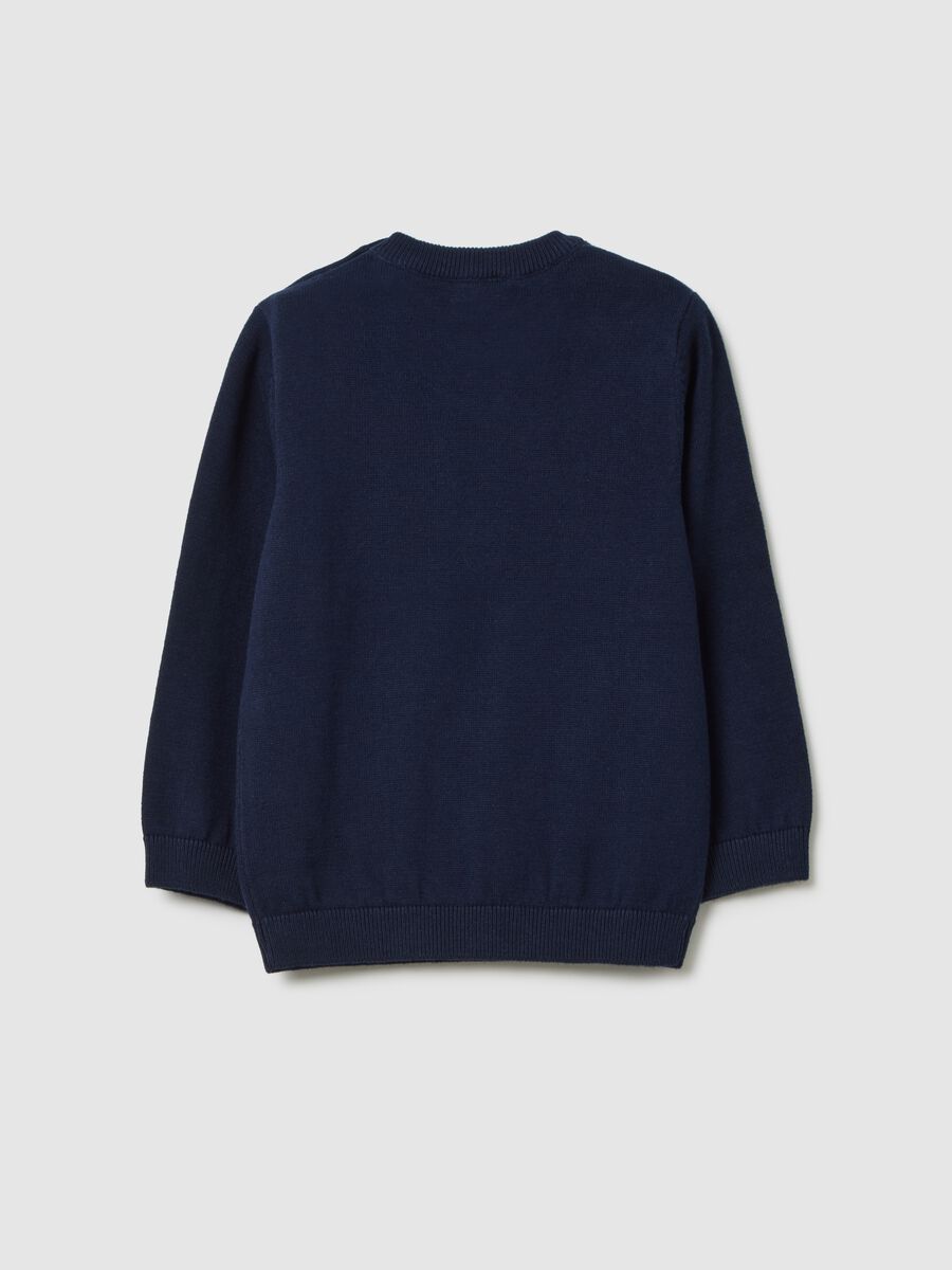 Blue pure cotton regular fit children's sweater_1