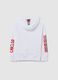 Kids' white pure cotton hoodie regular fit with Chicago Bulls logo_1