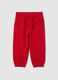 Girls' Red Stretch Cotton Trousers, Regular Fit_0