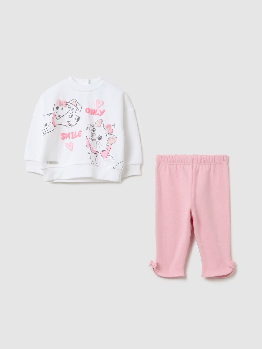 Jogging set in cotton with Penny and Marie print_0