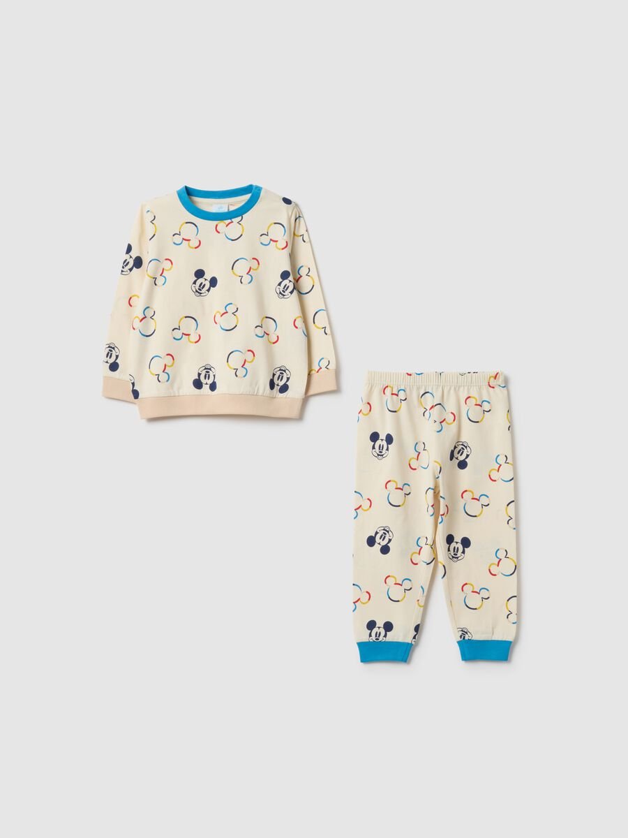 Multicolour newborn pyjamas in pure cotton regular fit with prints_0