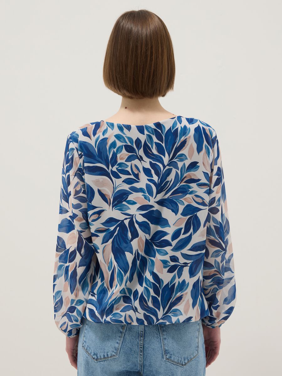 Maglia a maniche lunghe multicolor regular fit con fantasia floreale_2