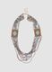 Multicolour beaded necklace with geometric details_0
