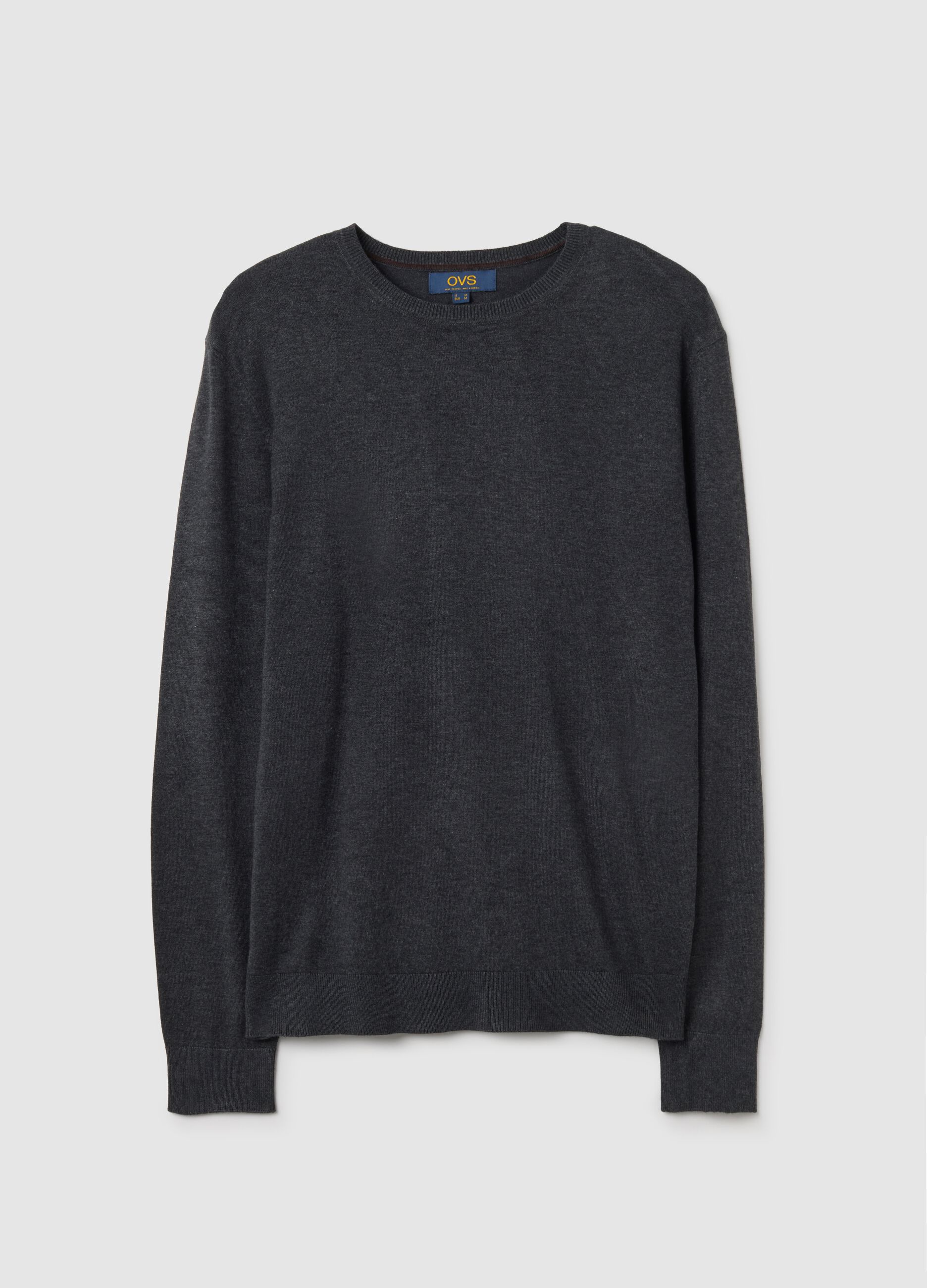 Grey viscose blend jumper regular fit