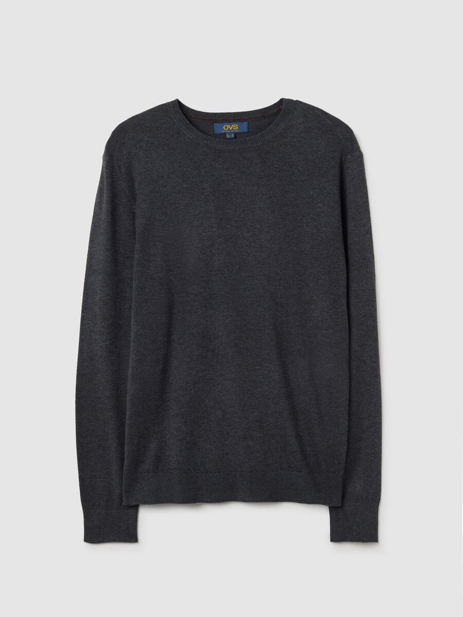 Grey viscose blend jumper regular fit_4