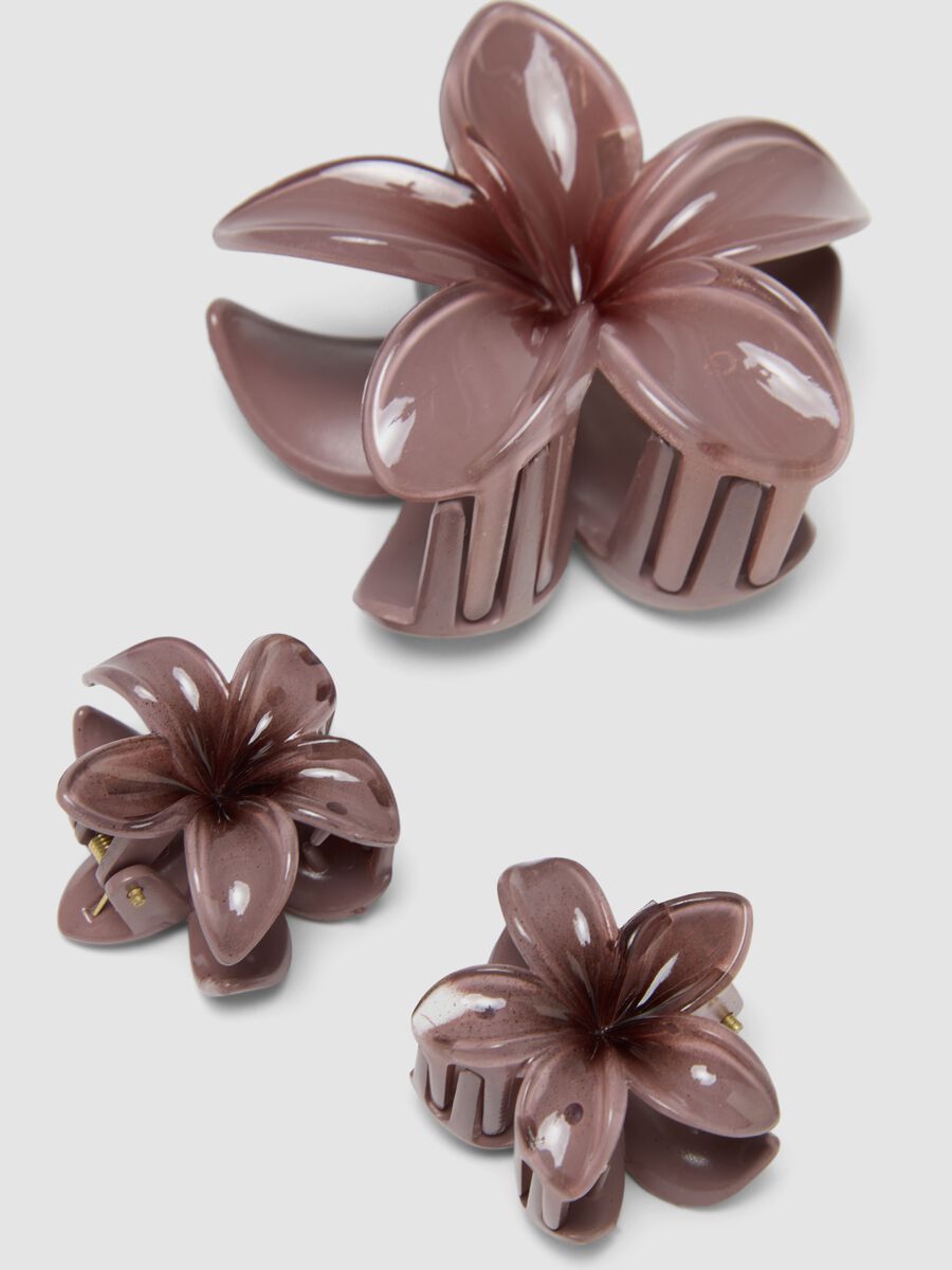 Set di fermagli rosa a fiore_1