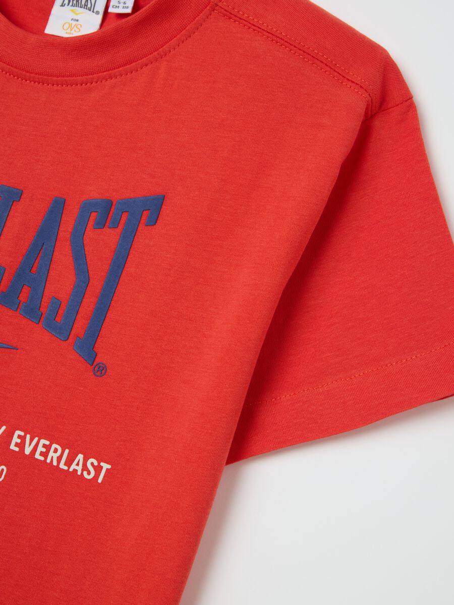 Red Everlast logo T-shirt in pure cotton_3