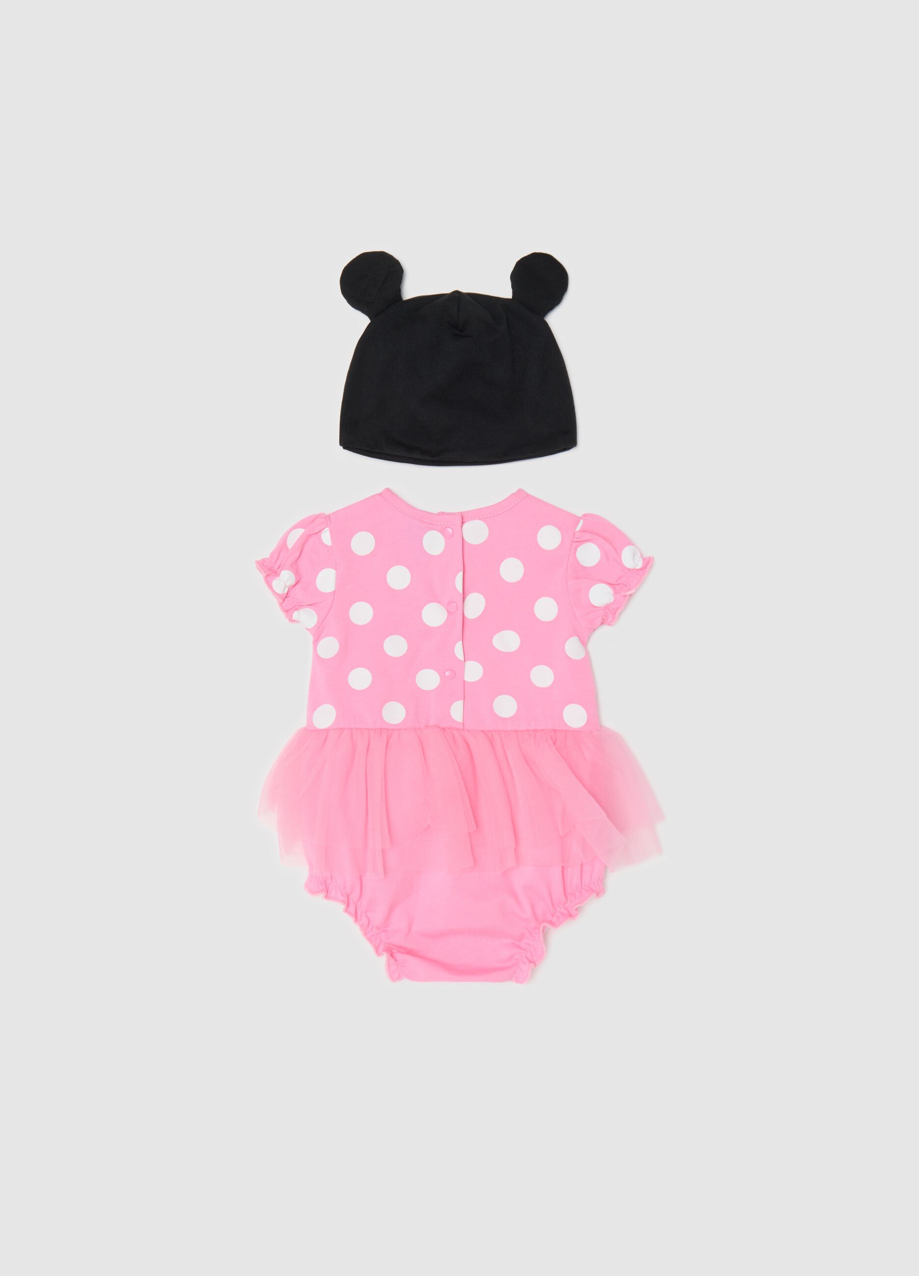 Set pagliaccetto e cuffia con orecchie Minnie
