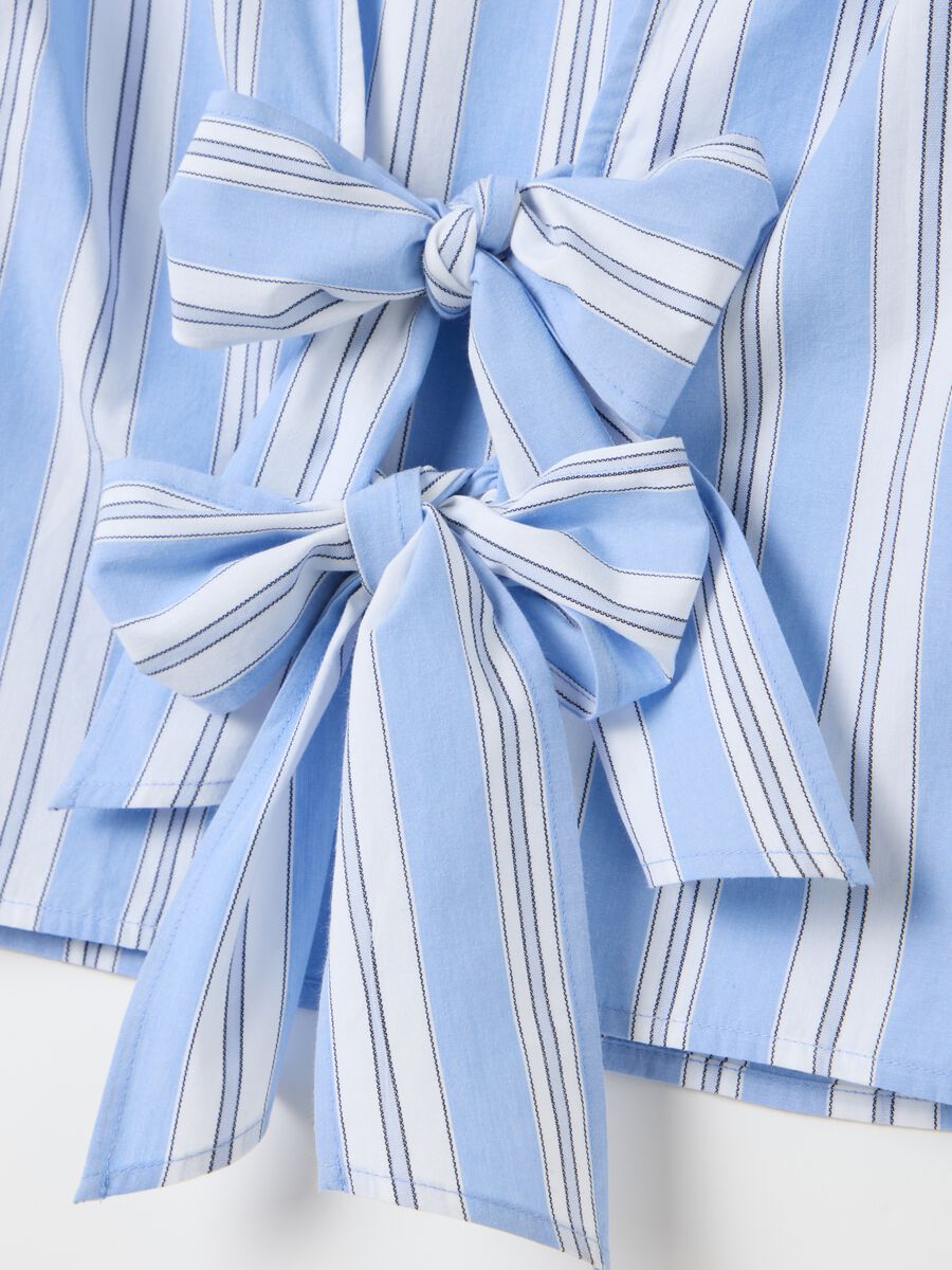 Women's Top in Pure Cotton Multicolour Regular Fit with Bows_1