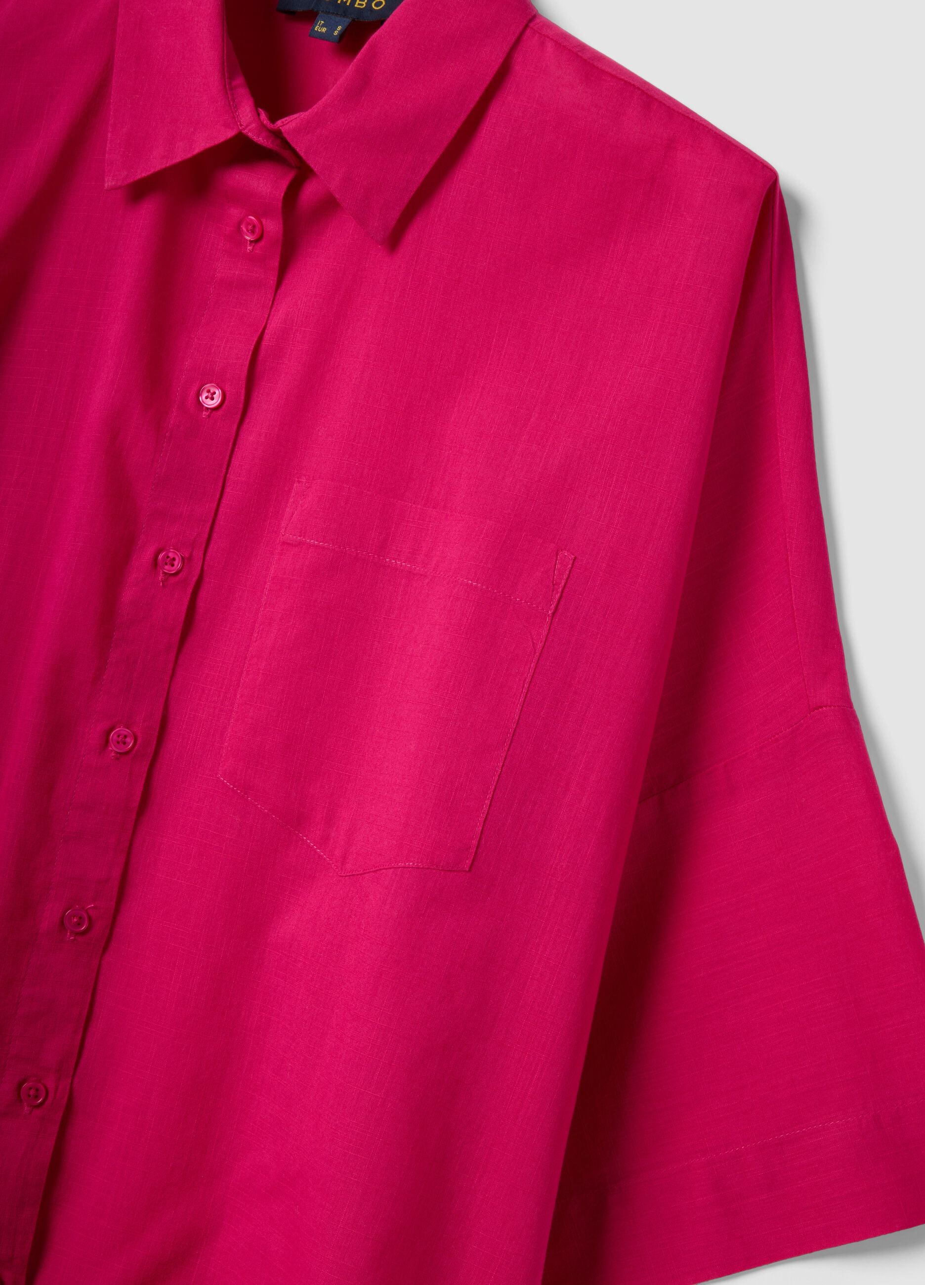 Pink pure cotton oversized shirt