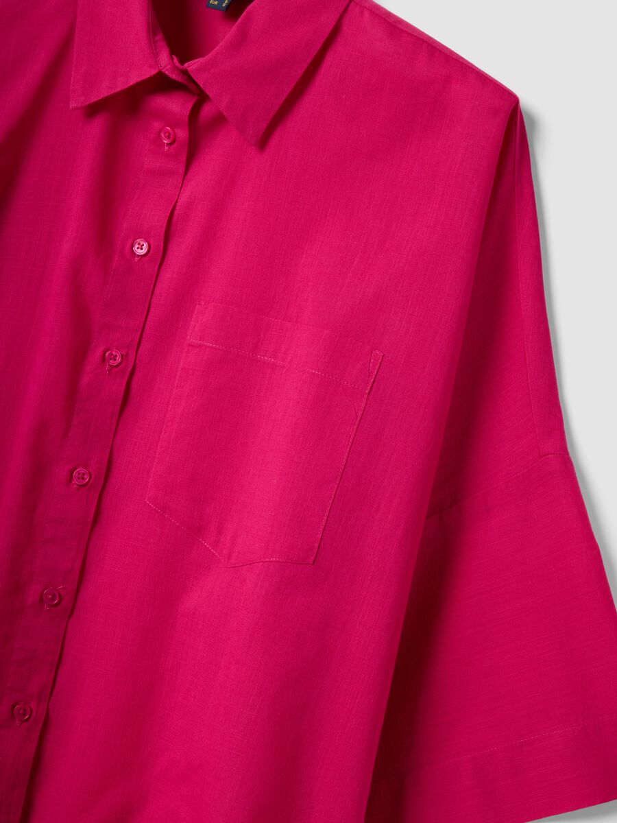 Camicia rosa in puro cotone over fit_5