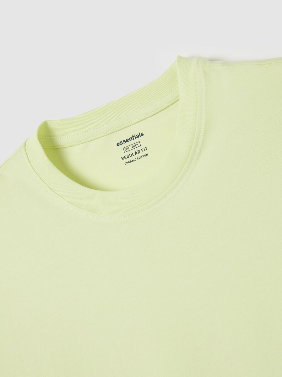 Men's regular fit green pure cotton T-shirt_5