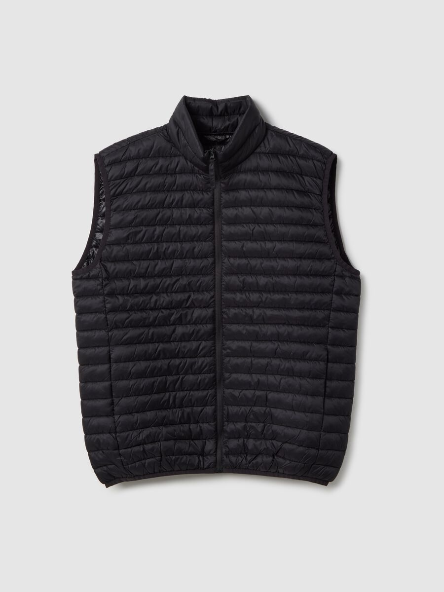 Black ultralight gilet regular fit without hood_0