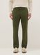 Pantaloni chino in cotone elasticizzato verde regular fit_1