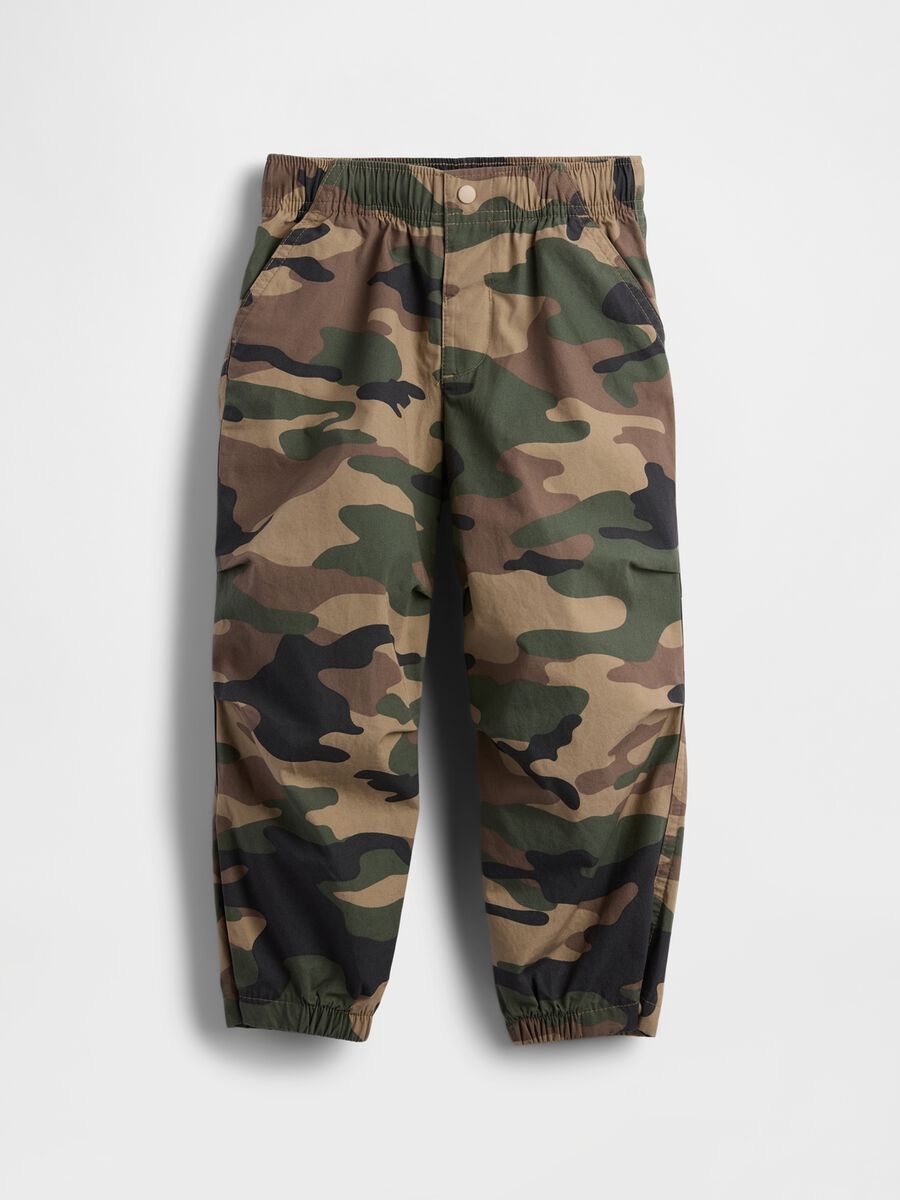 Camouflage Green Cotton Trousers_0