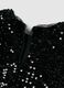 Girls' black velvet regular fit dress with sequins_3