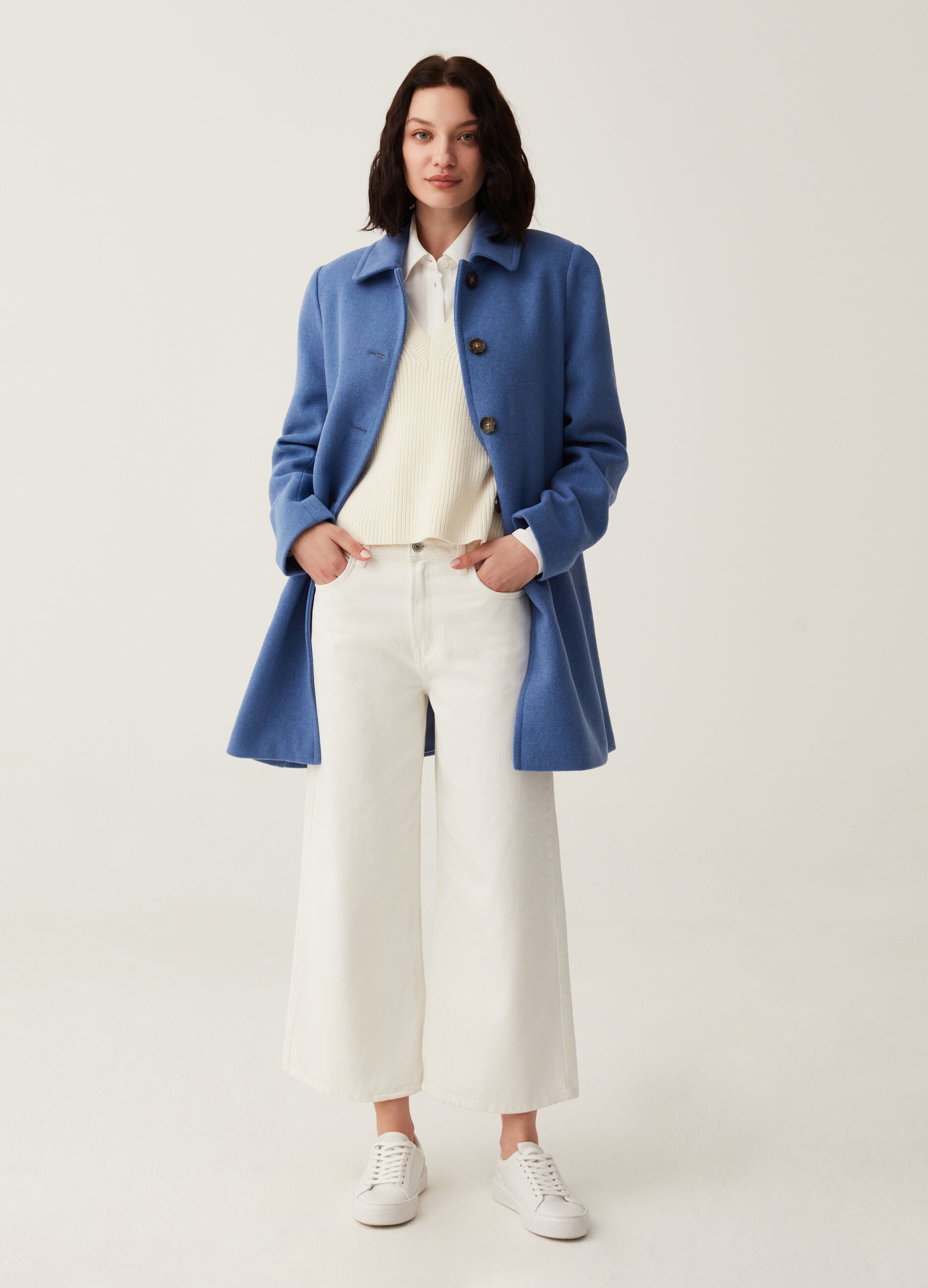 Cappotto monopetto con colletto_0