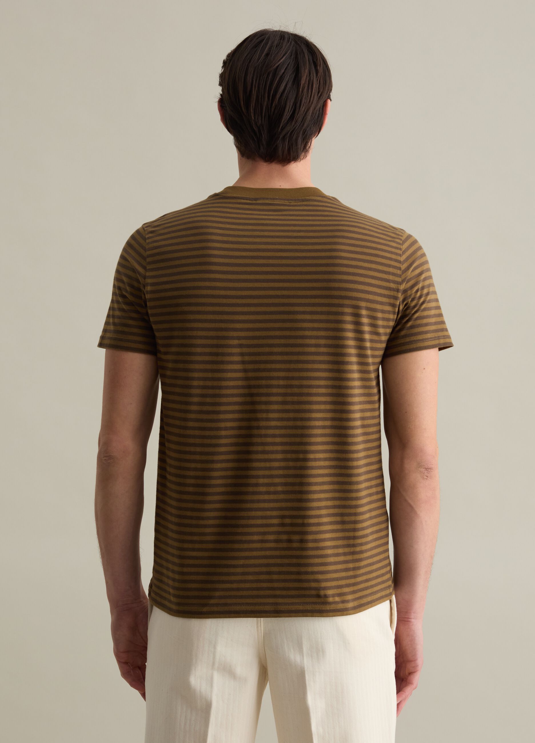 Striped T-shirt with round neck