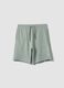 Green pure cotton relaxed-fit shorts_4