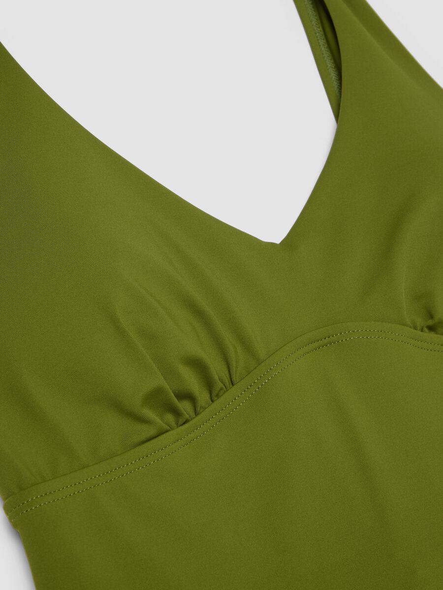 Green stretch fabric swimsuit_5