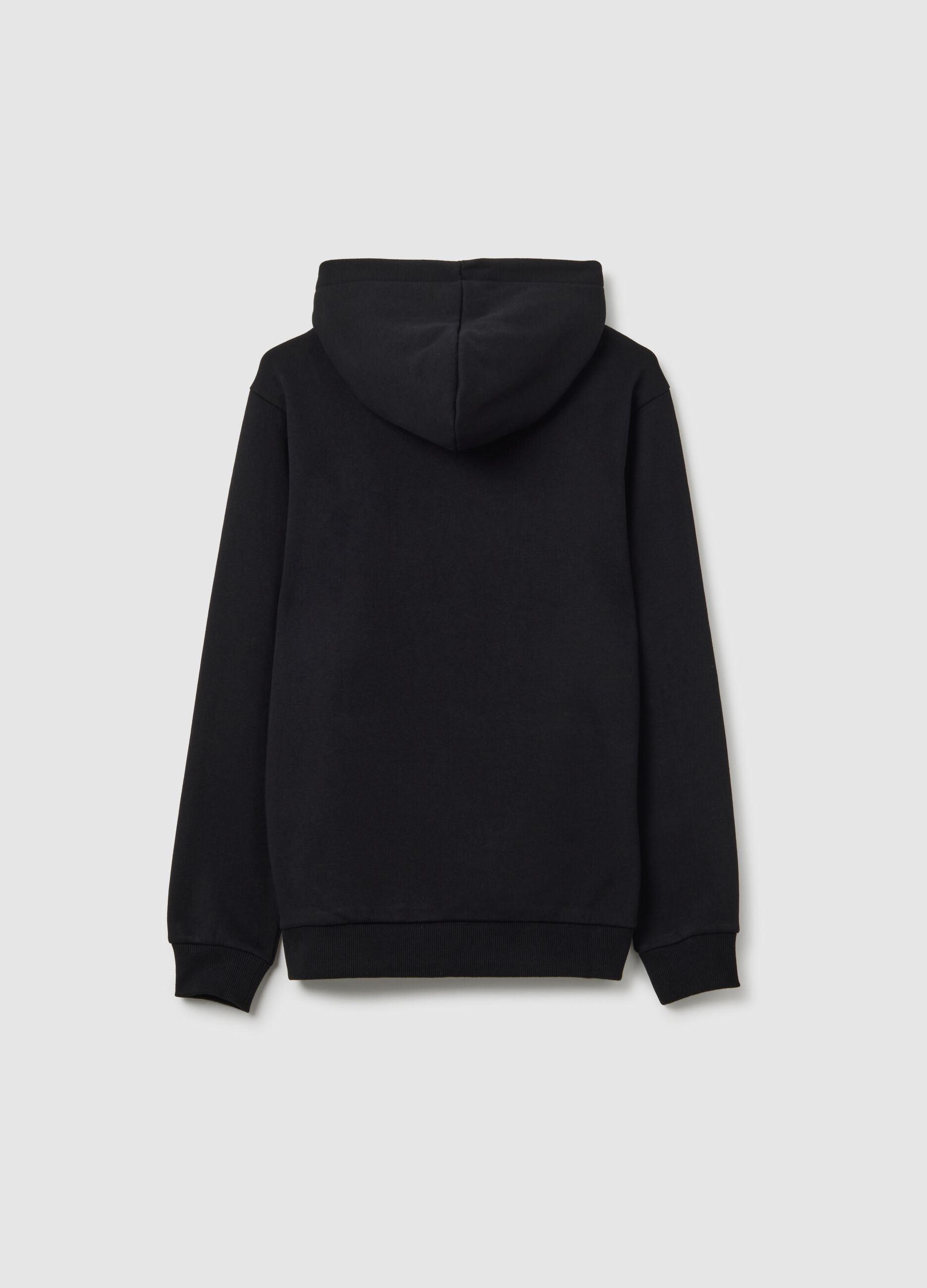Children's black cotton blend sweatshirt regular fit