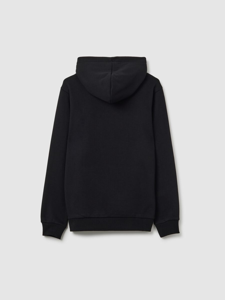 Children's black cotton blend sweatshirt regular fit_1