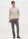 Brown Comfort Fit Chino Trousers_0