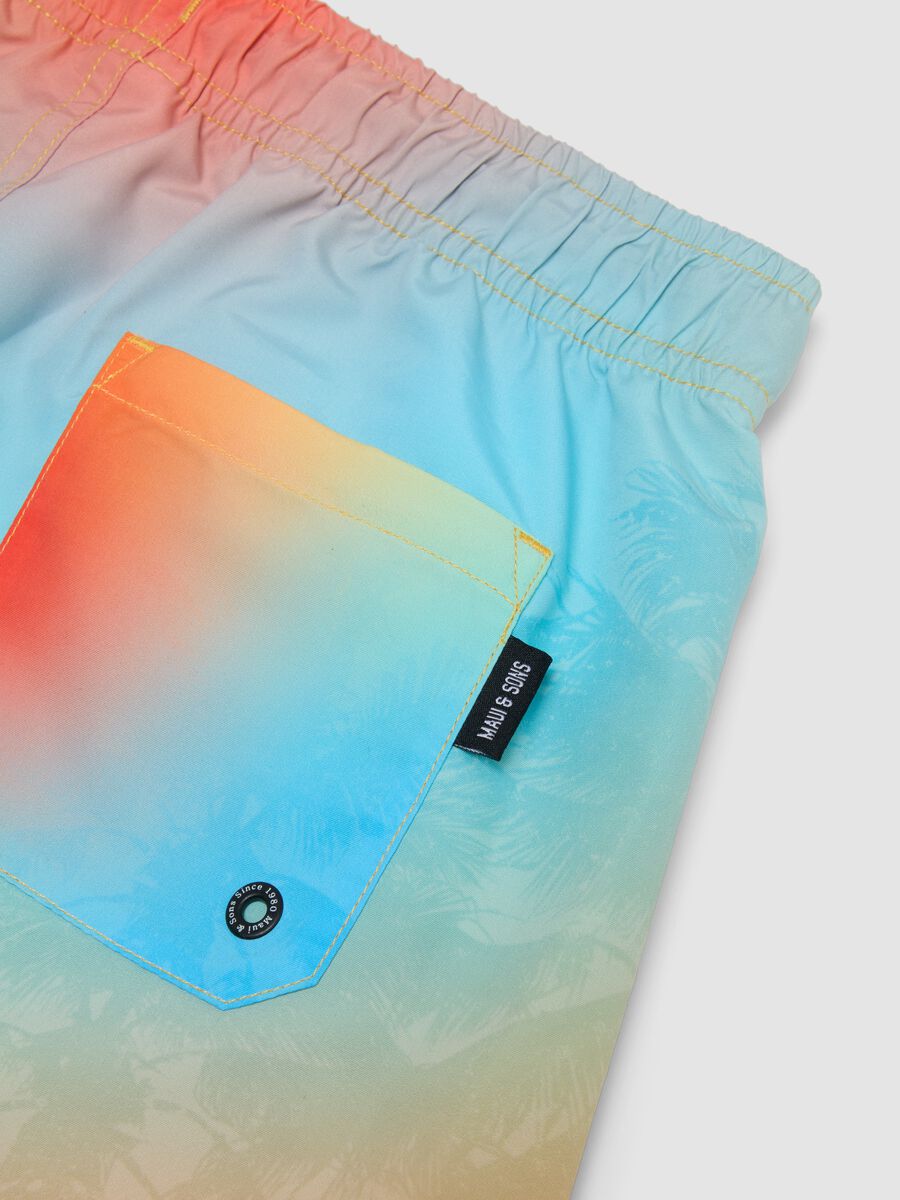 Boys&rsquo; multicolour ombr&eacute; swim shorts with tropical print_2