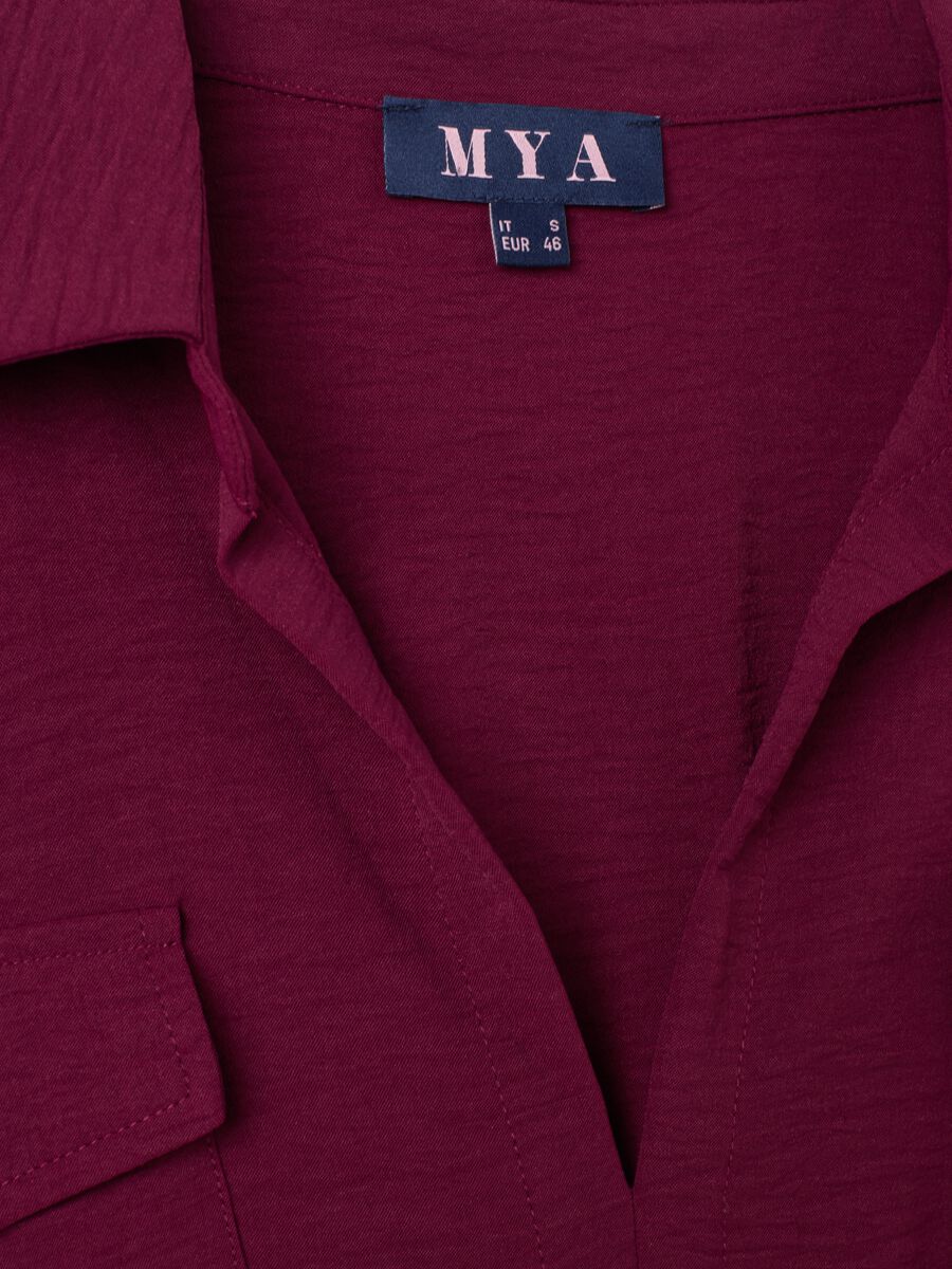 Regular Fit Red Midi Dress with Pockets_1