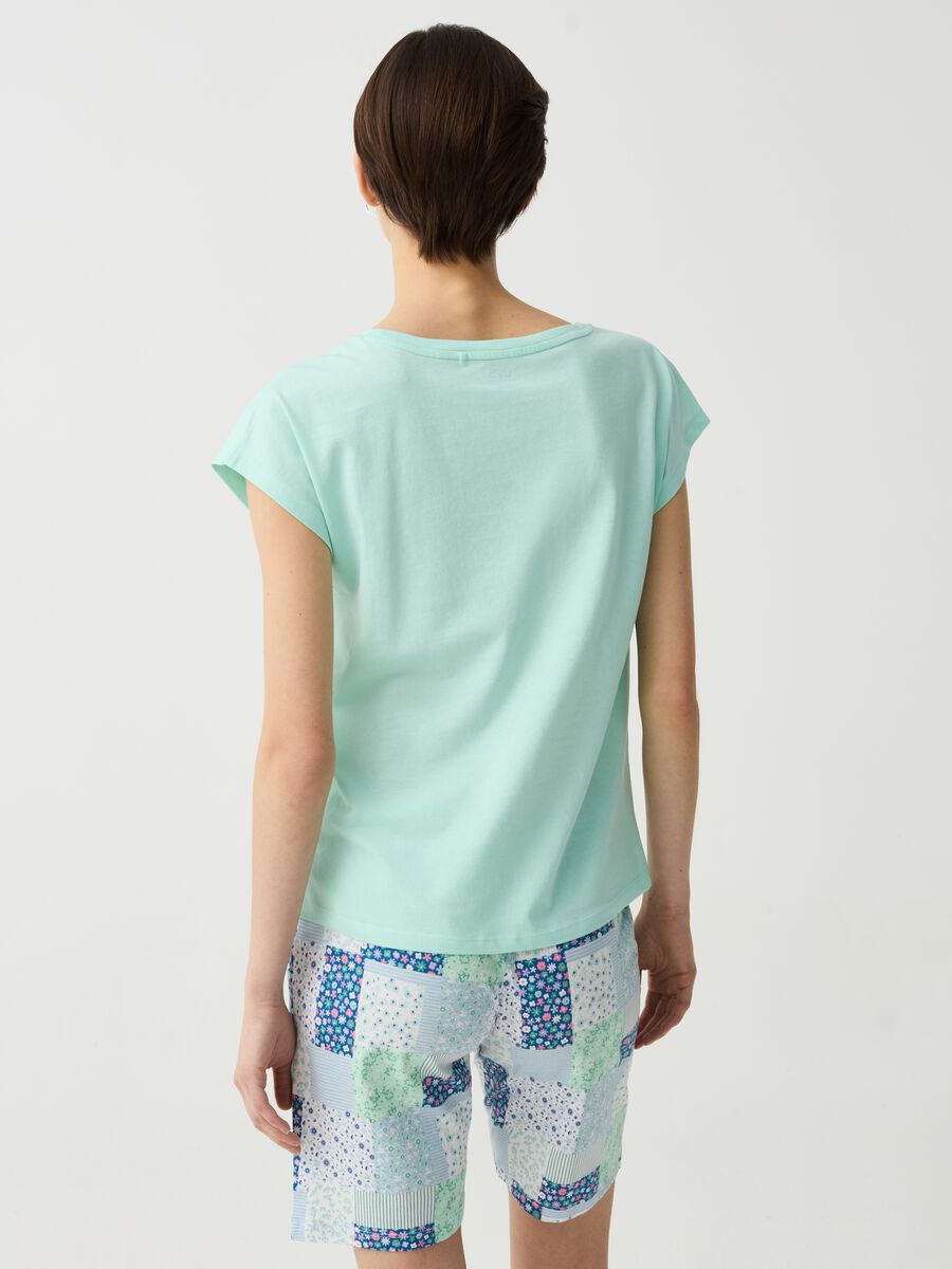 Cotton pyjamas with patchwork print_1