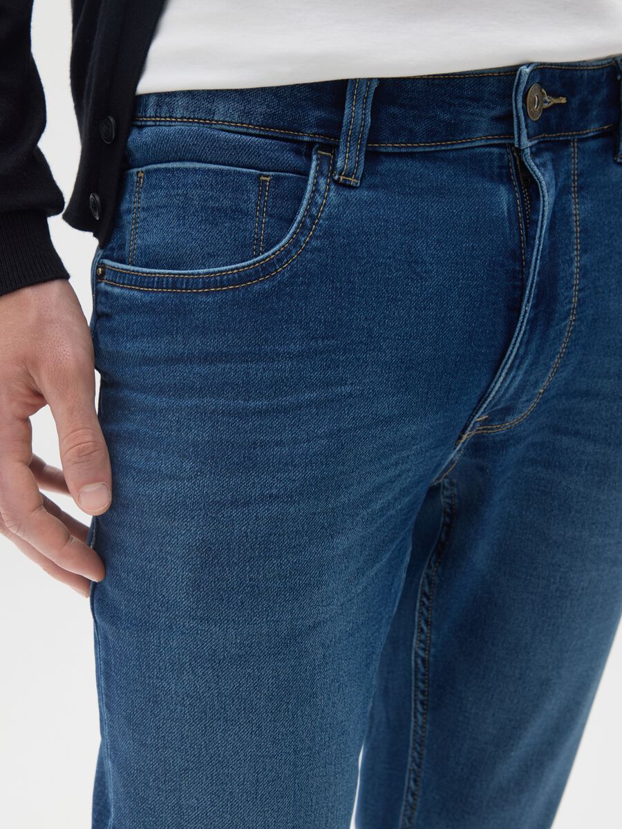 Jeans in denim blu slim fit_3