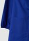 Blue girls&rsquo; school apron with white collar and Stitch embroidery_3