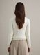 White pure cotton regular fit cable-knit sweater_3