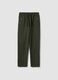 Pantaloni in cotone elasticizzato verdi regular fit_4