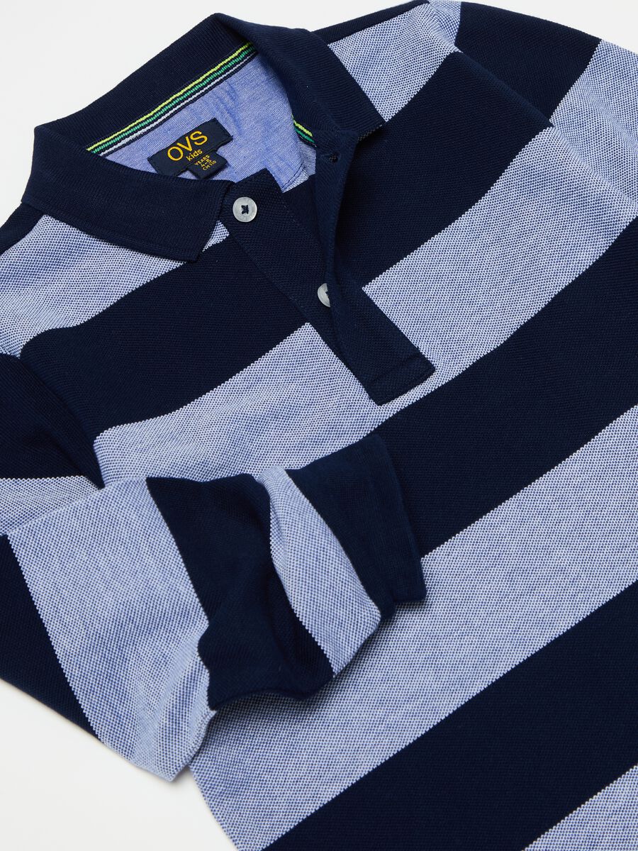 Long-sleeved polo shirt with striped pattern_2