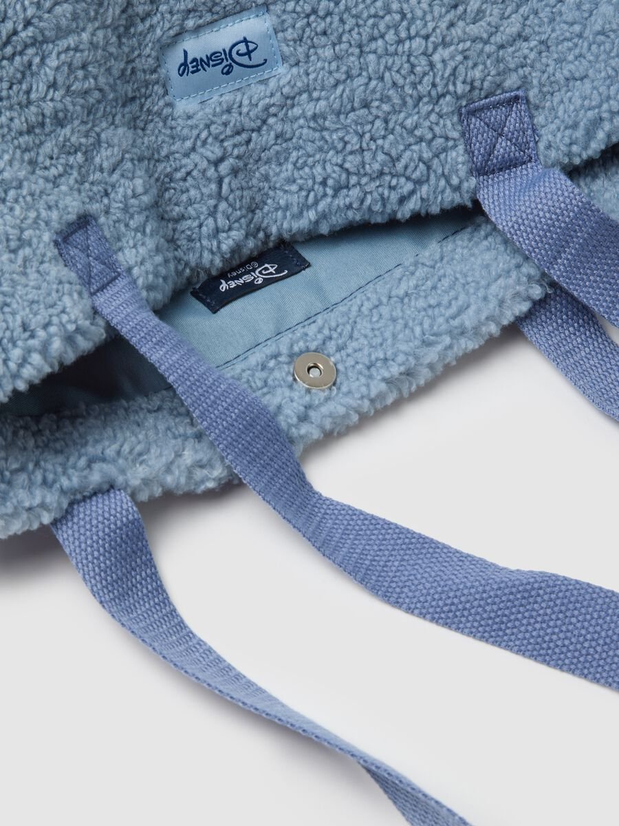 Borsa in pile blu con stampa Disney_2