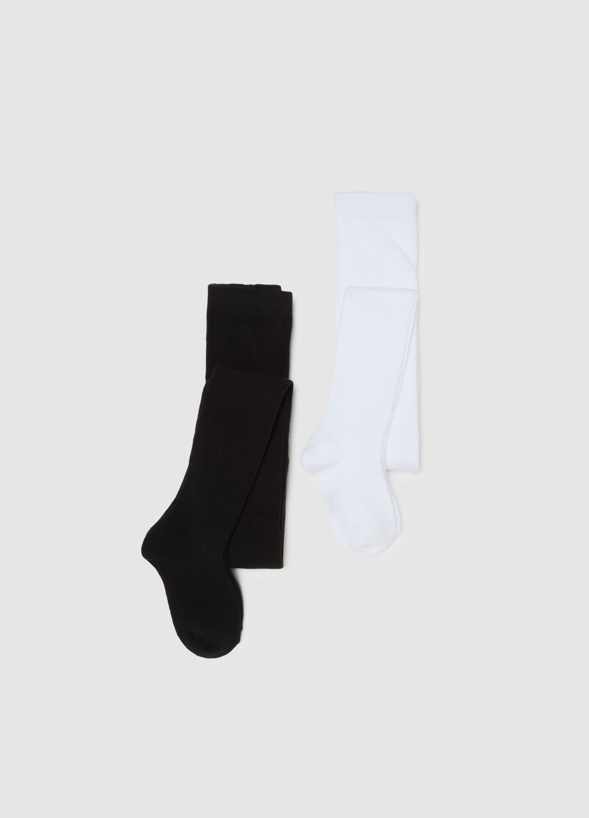 Two-pack of black stretch tights
