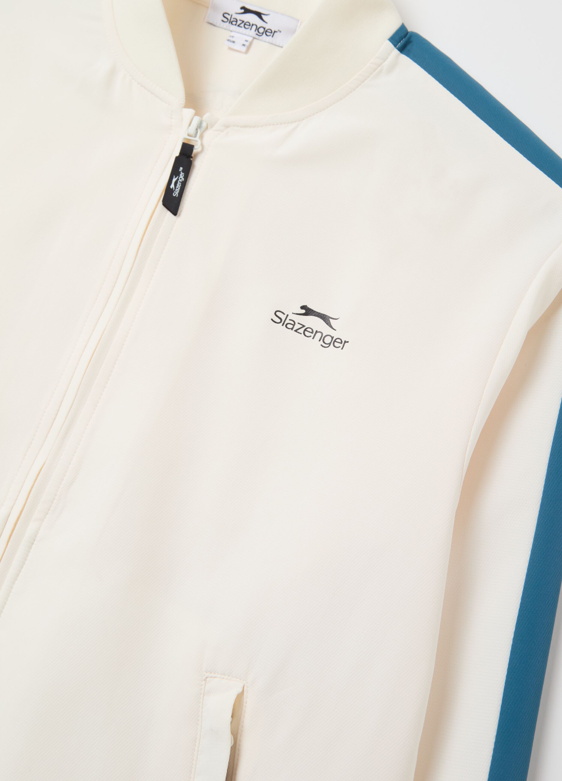 SLAZENGER full-zip sweatshirt with contrasting edging