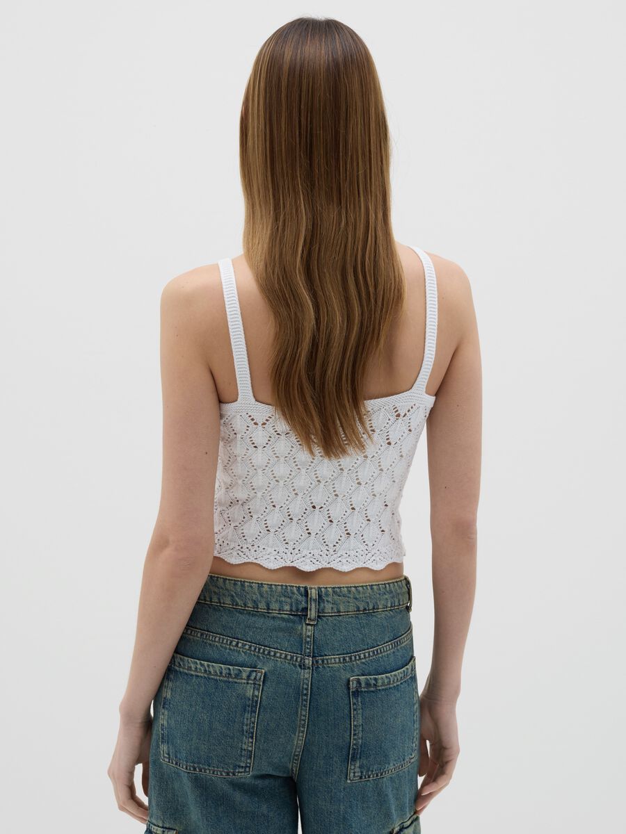 White short sleeveless cotton knit top_3
