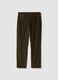 Green regular-fit ribbed stretch-cotton chinos_4