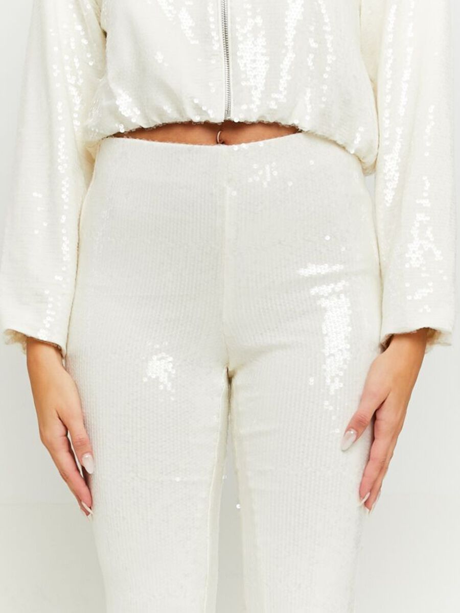 Flare-fit trousers with sequins_3