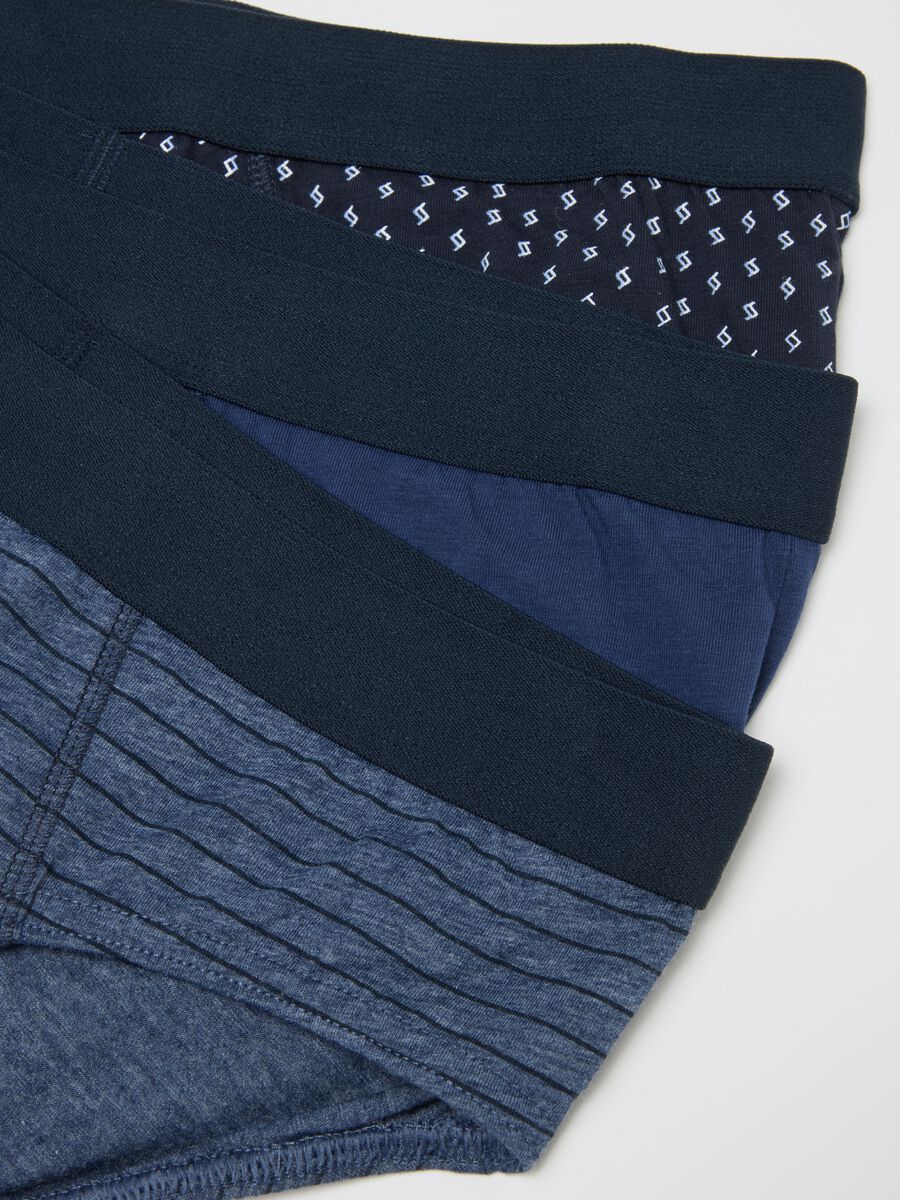 Blue Stretch Cotton Tripack Briefs_5
