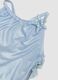 Light blue stretch swimsuit with ruffle detail for baby girls_3